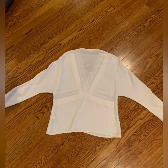 Maje White Long Sleeve Top Size 1/Small - Picture 5 of 8